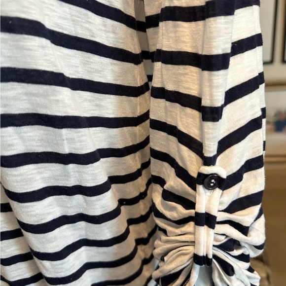 Splendid Navy and White Striped Long Sleeve Tee Shirt - Picture 5 of 6